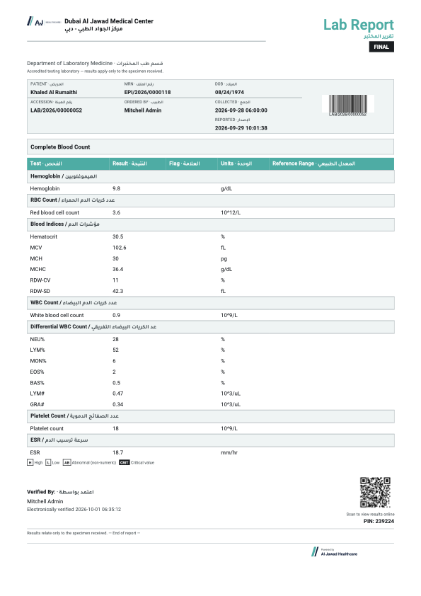 Patient result access